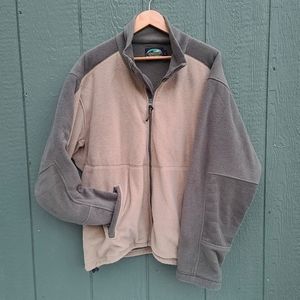 LIMBSAVER Hunting Heavy Fleece Jacket with Recoil Pad Pockets LARGE Tan Olive Gr